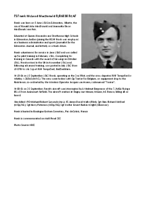 A preview of a PDF biography for Macdonald, Frank McLeod